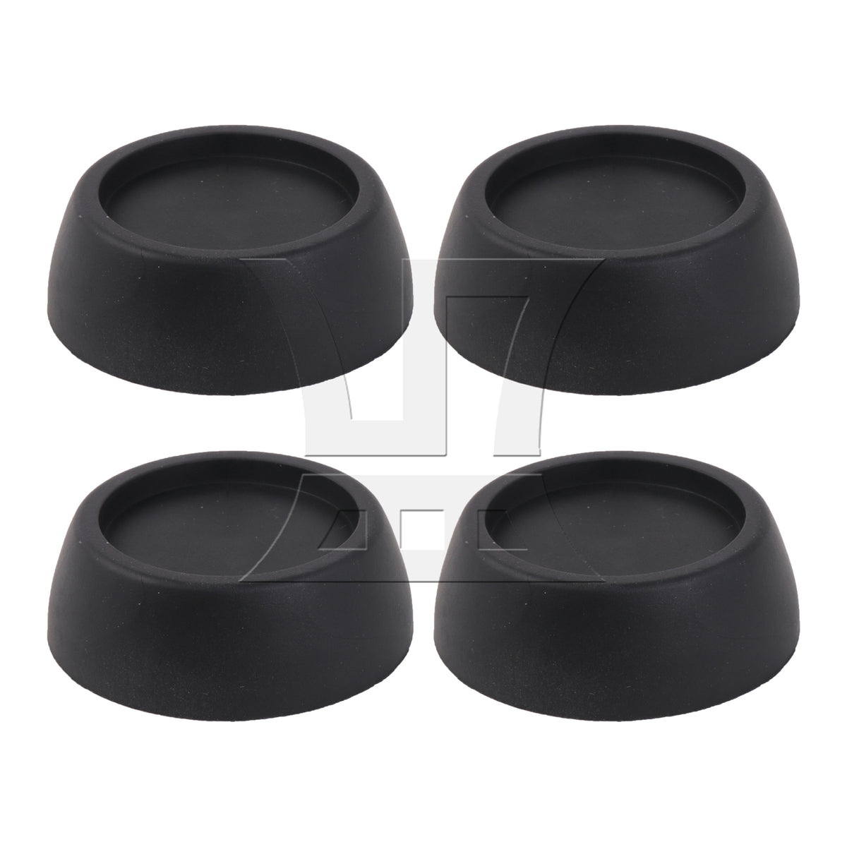 BQLZR 4 Pieces Chair Leg Non Slip Rubber Pads 1.73 Inch for Furniture Sofa Bed Black