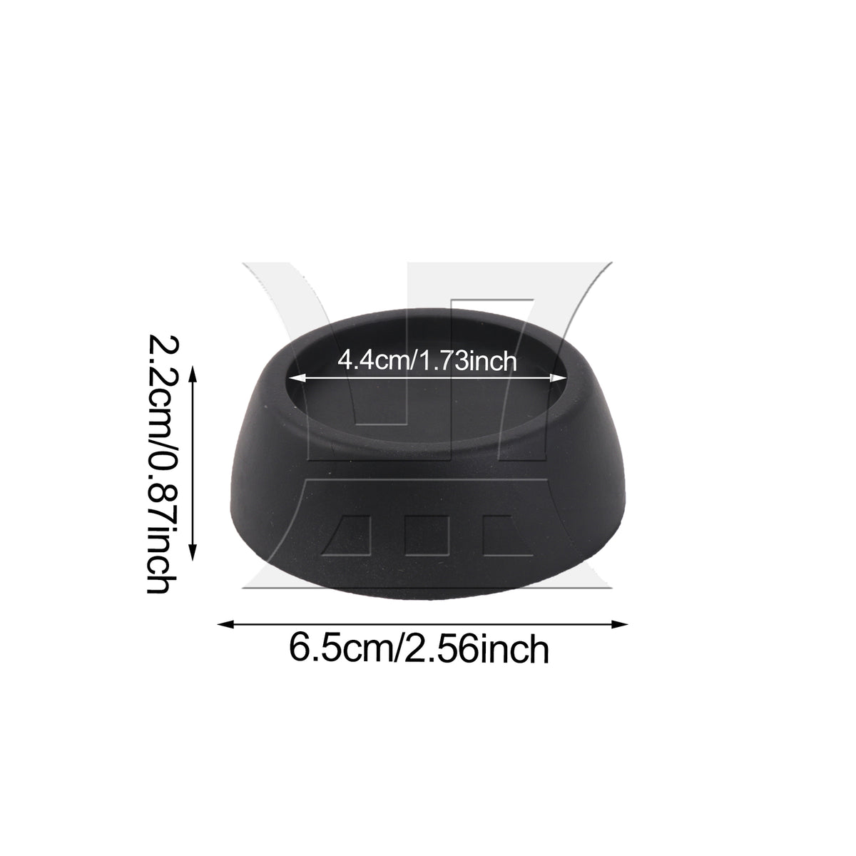 BQLZR 4 Pieces Chair Leg Non Slip Rubber Pads 1.73 Inch for Furniture Sofa Bed Black