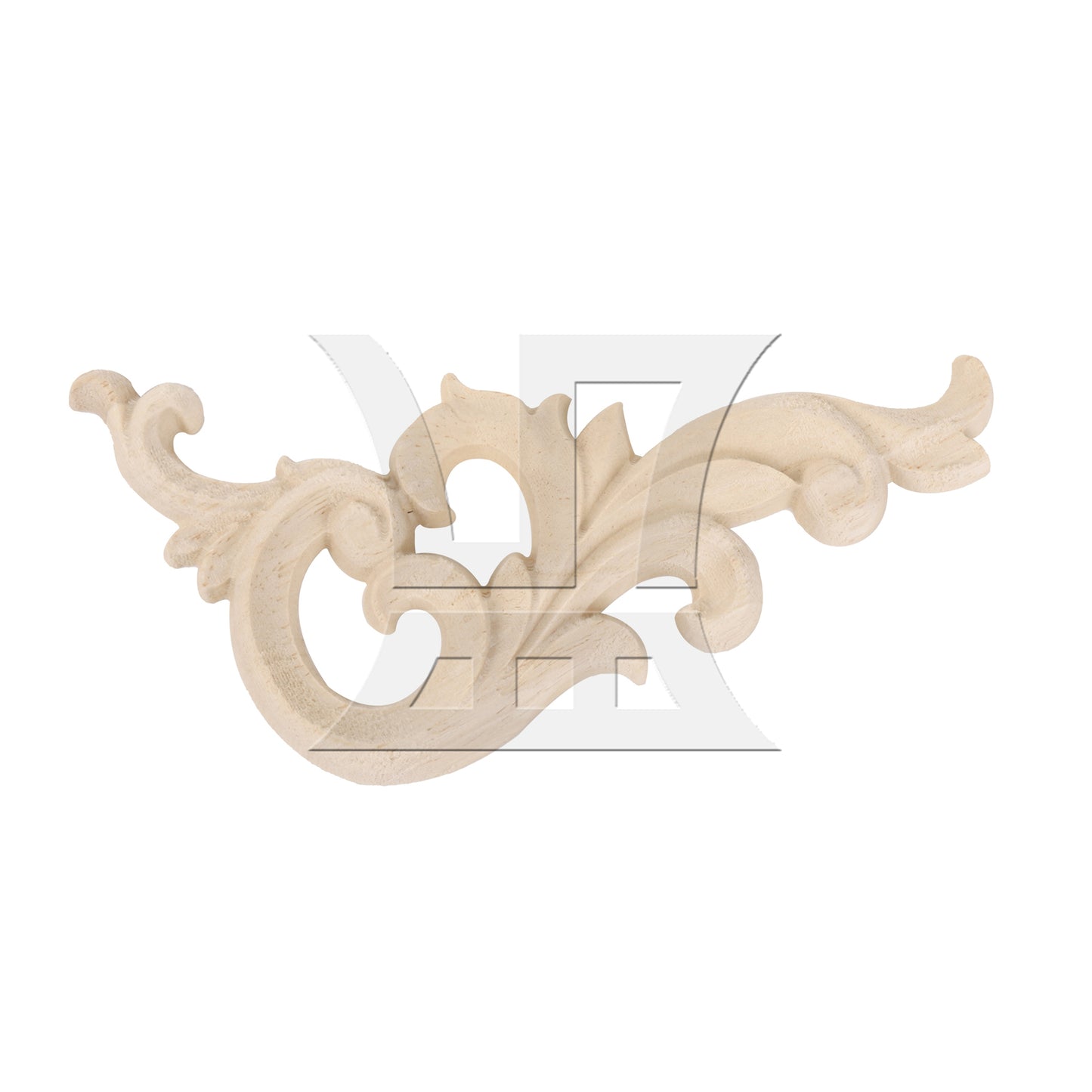 BQLZR 4 Pieces Wood Carved Onlays for Furniture Decorated Left & Right 5.2" x 2.56"