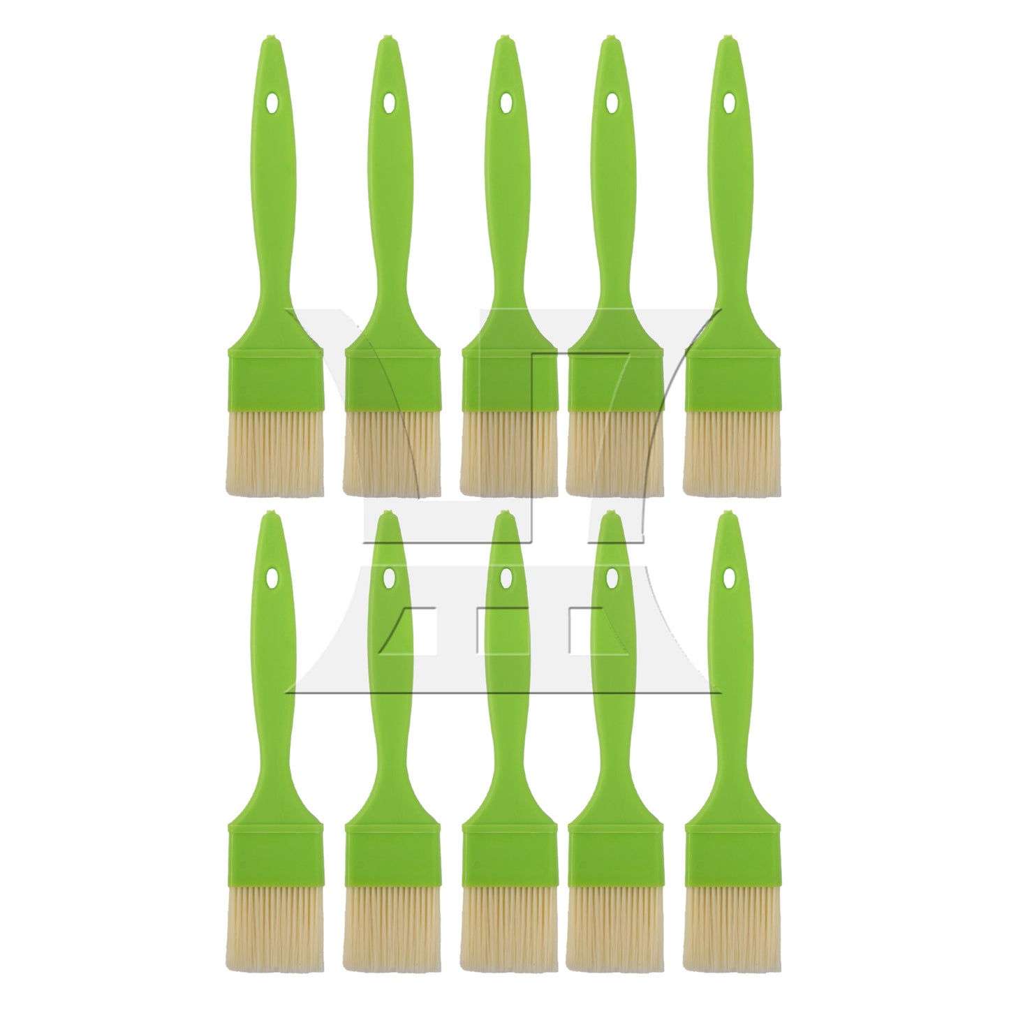 BQLZR  2" Flat Paint Brushes with Plastic Handle for Home Art Tools Green
