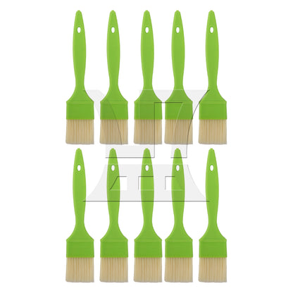 BQLZR  2" Flat Paint Brushes with Plastic Handle for Home Art Tools Green
