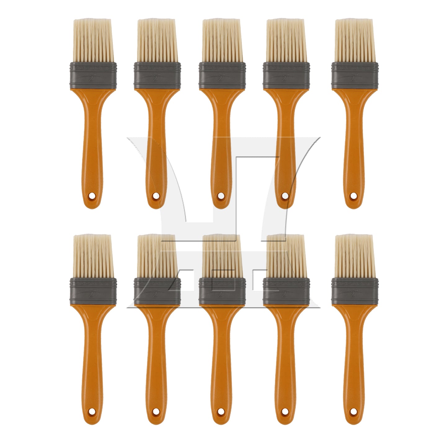 BQLZR Flat Paint Brush with Yellow Plastic Handle 2" & 9 Inch Roller Cover