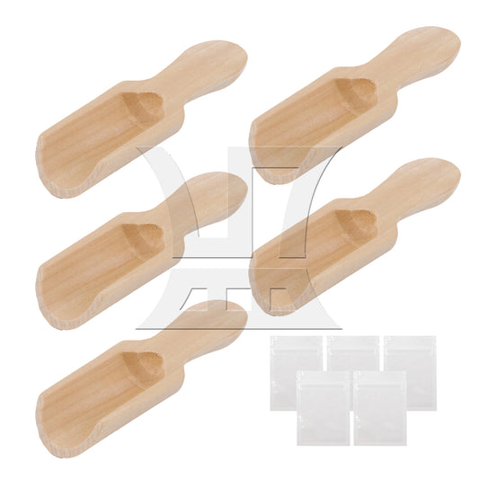BQLZR 2.87" x 0.94" Mini Wooden Spoons Kitchen Teaspoon Condiment Utensil