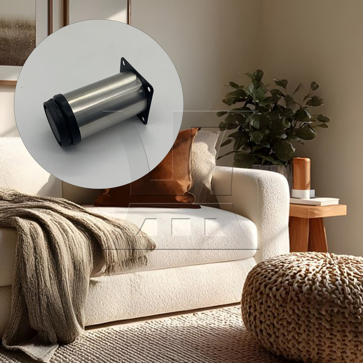 BQLZR 1pc Adjustable Stainless Steel Furniture Leg 50x100mm for Coffee Table Sofa