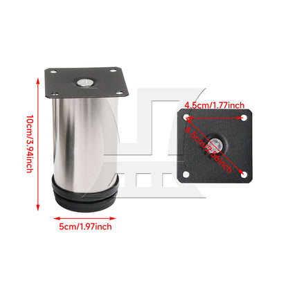 BQLZR 1pc Adjustable Stainless Steel Furniture Leg 50x100mm for Coffee Table Sofa