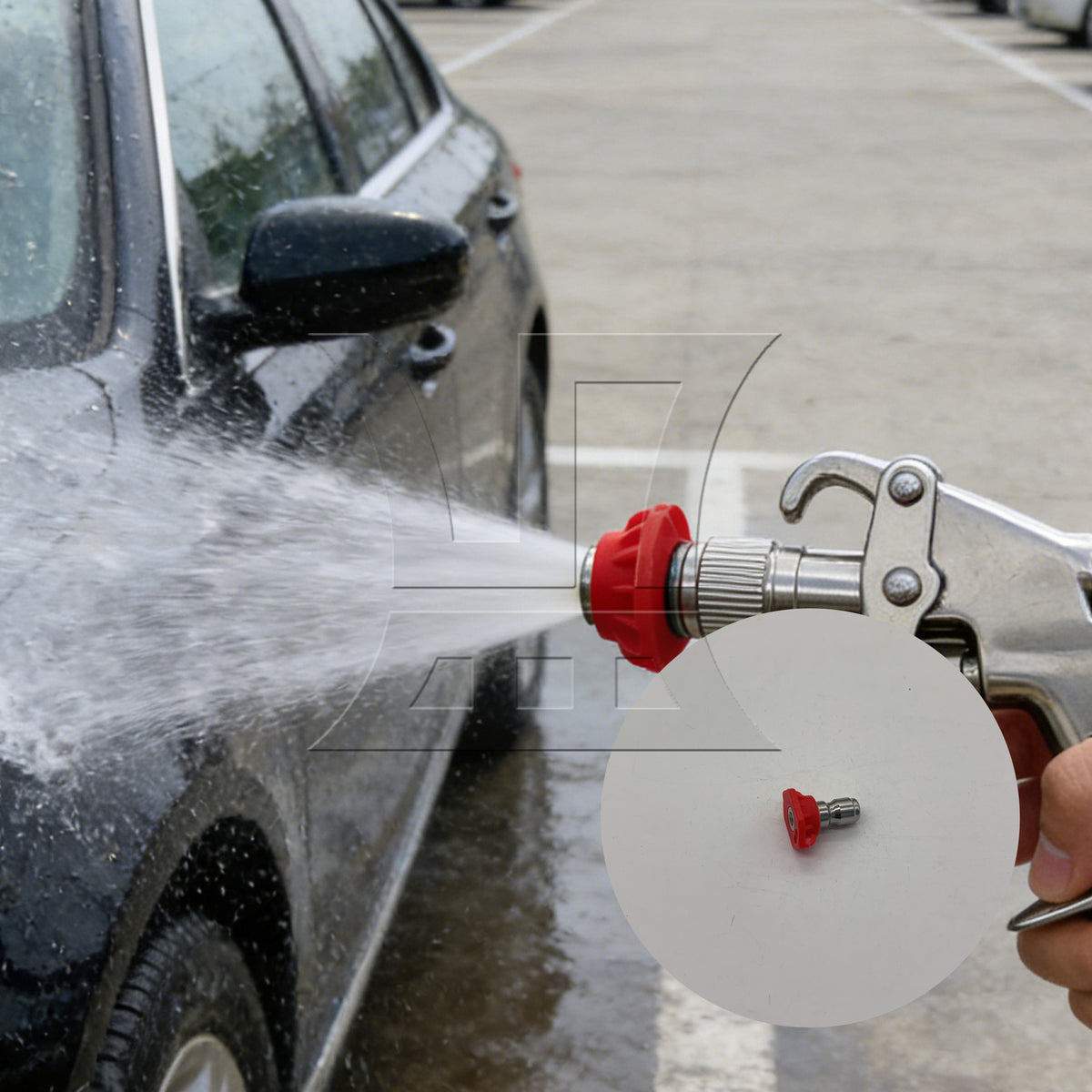 BQLZR 1pc Pressure Washer Spray Nozzle 0 Degrees 1.2 Mm High-Pressure Car Washing Machine Nozzle Nozzle Quick Connector