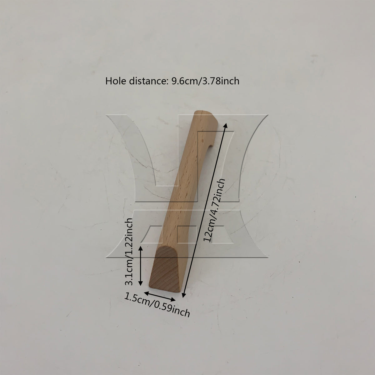 BQLZR 1pc Beech Wood Minimalist Solid Wood Drawer Handle 96mm for Drawer