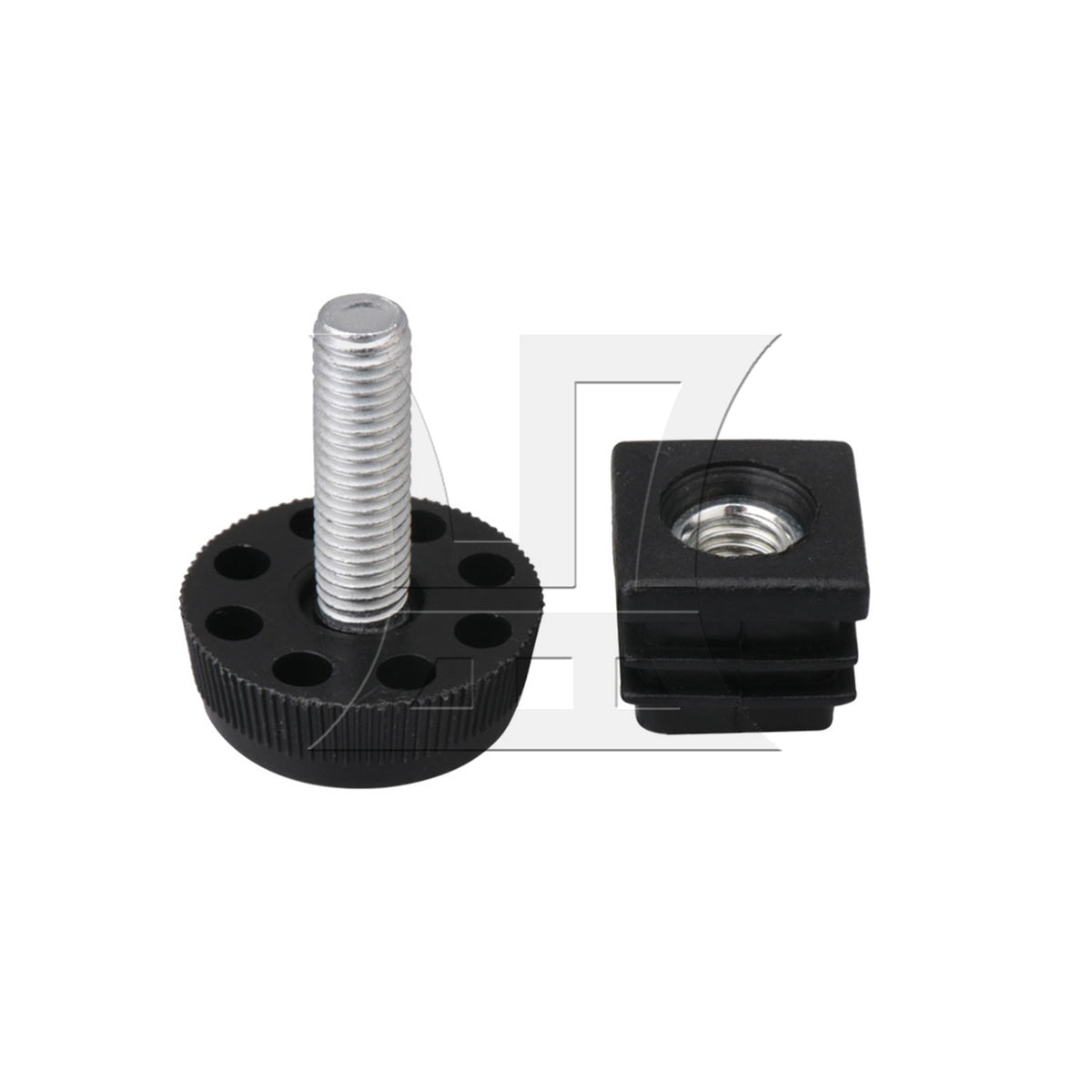 BQLZR 1pc Adjustable Foot Furniture Leg Plug Black for High Pipe Plug