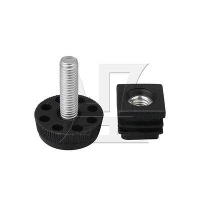 BQLZR 1pc Adjustable Foot Furniture Leg Plug Black for High Pipe Plug
