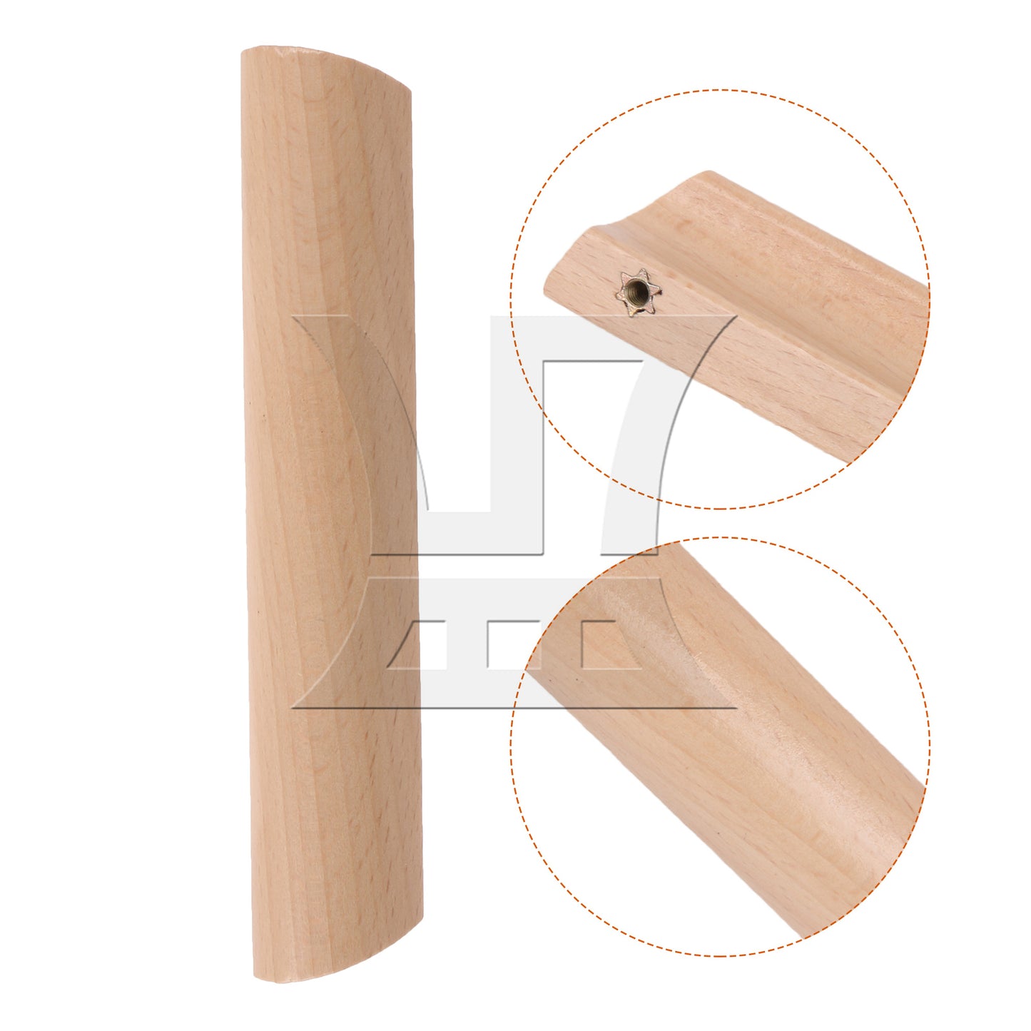 BQLZR  Wooden Drawer Handle Unfinished Furniture Pulls Handles w/ Screws