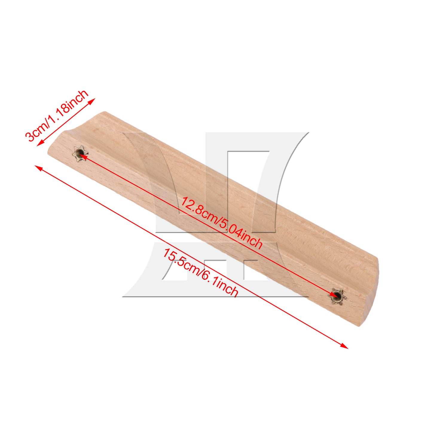 BQLZR  Wooden Drawer Handle Unfinished Furniture Pulls Handles w/ Screws