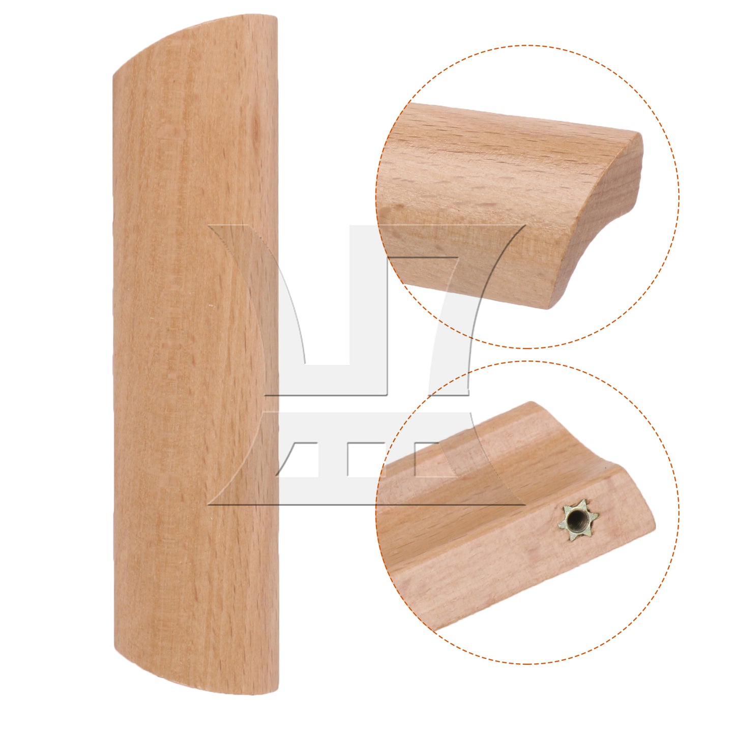 BQLZR 4.92" Wooden Drawer Handle Unfinished Furniture Pulls Handles with Screws