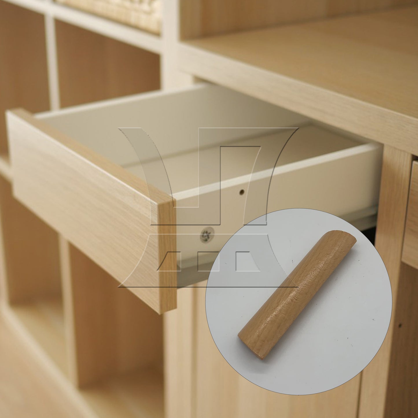 BQLZR 4.92" Wooden Drawer Handle Unfinished Furniture Pulls Handles with Screws