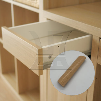 BQLZR 4.92" Wooden Drawer Handle Unfinished Furniture Pulls Handles with Screws