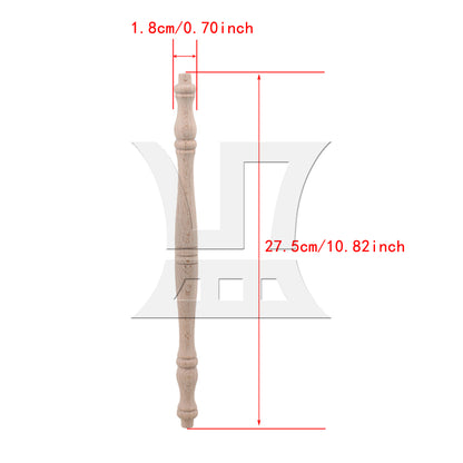 BQLZR 27.5x1.8cm Unfinished Wooden Baluster Spindles for Furniture Woodworking
