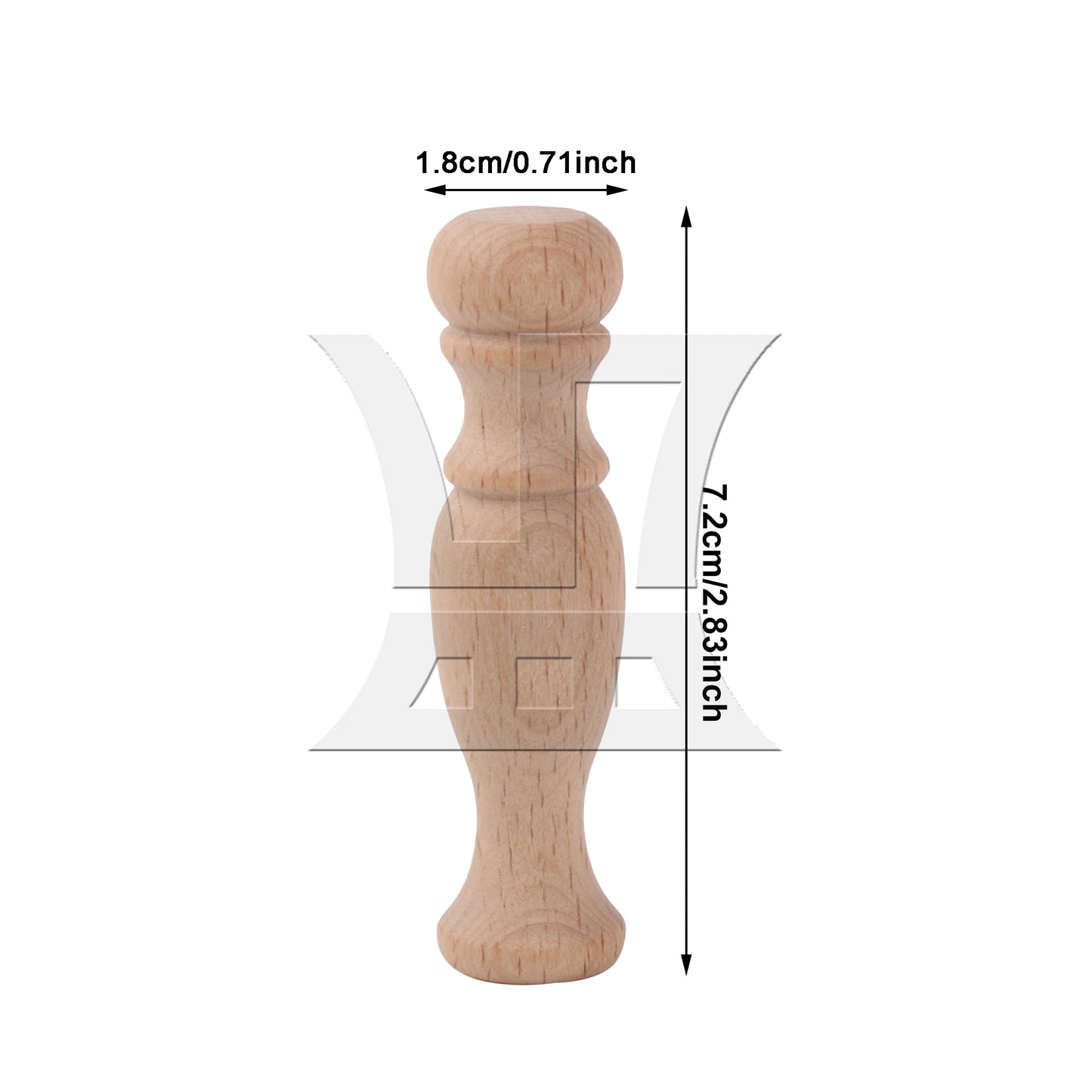 BQLZR 7.2x1.8cm Unpainted Wooden Baluster Spindles for Furniture Woodworking