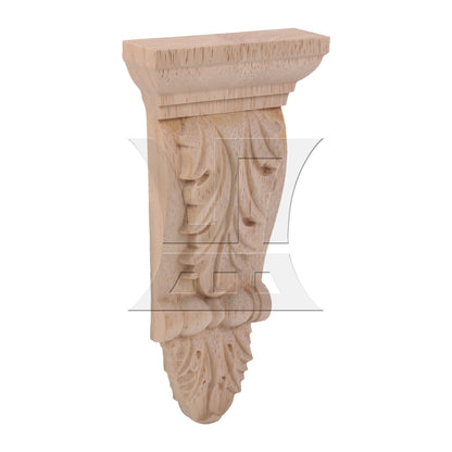 BQLZR Wood Carved Corner Onlay Furniture Door Decal 80x25x160mm Unpainted