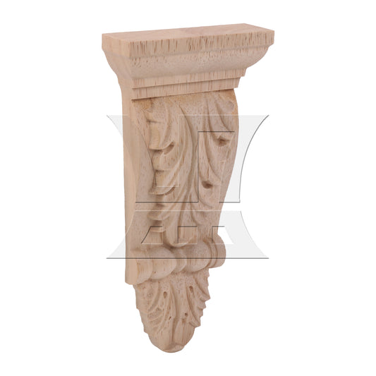 BQLZR Wood Carved Corner Onlay Furniture Door Decal 80x25x160mm Unpainted