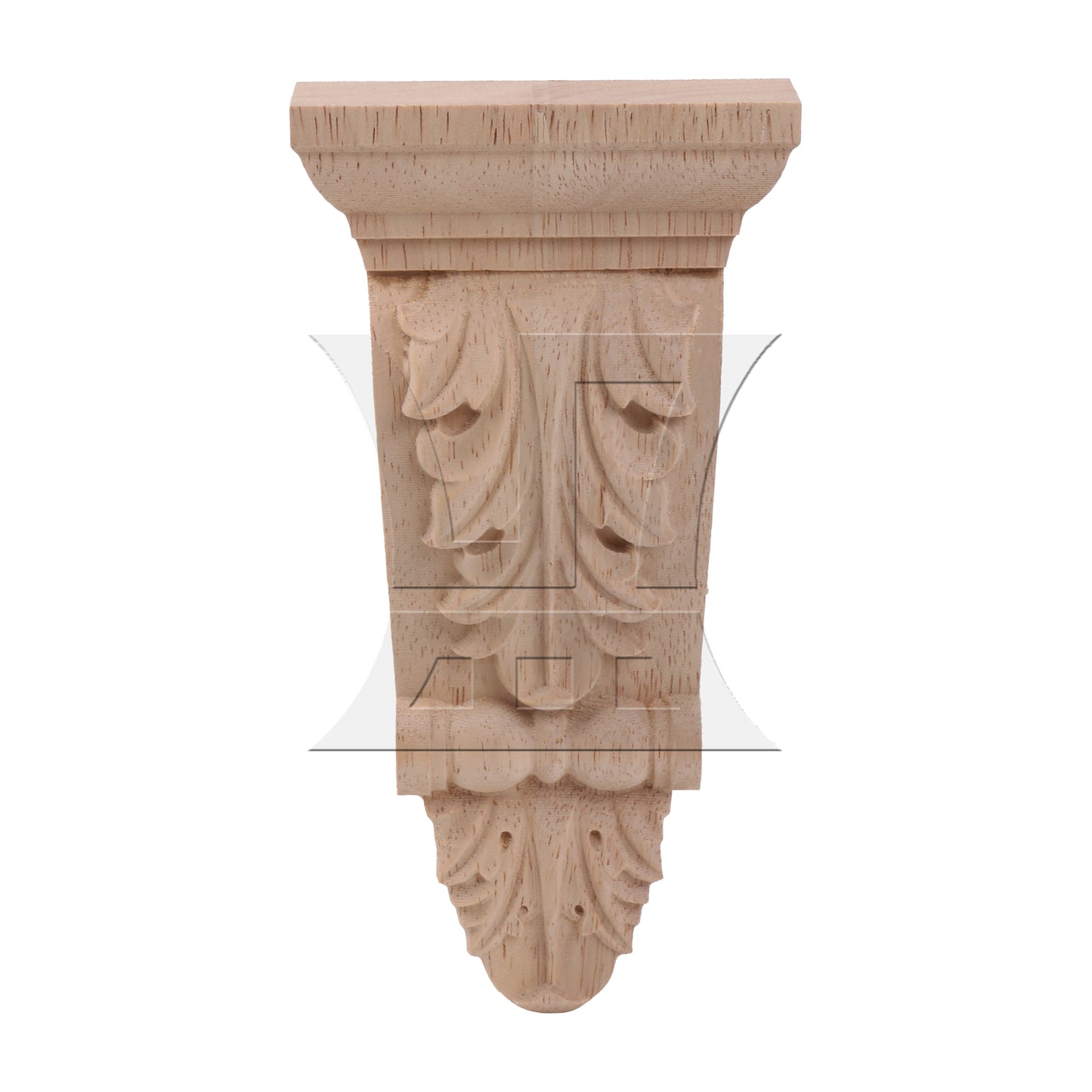 BQLZR Wood Carved Corner Onlay Furniture Door Decal 80x25x160mm Unpainted