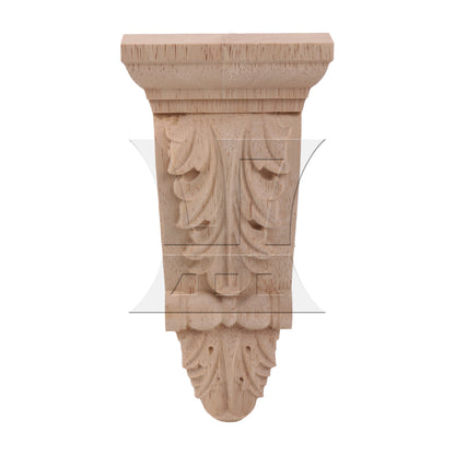 BQLZR Wood Carved Corner Onlay Furniture Door Decal 80x25x160mm Unpainted