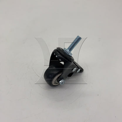 BQLZR 1pc Swivel Caster Wheels With Brake Black for Closet 1.5 Inch M8