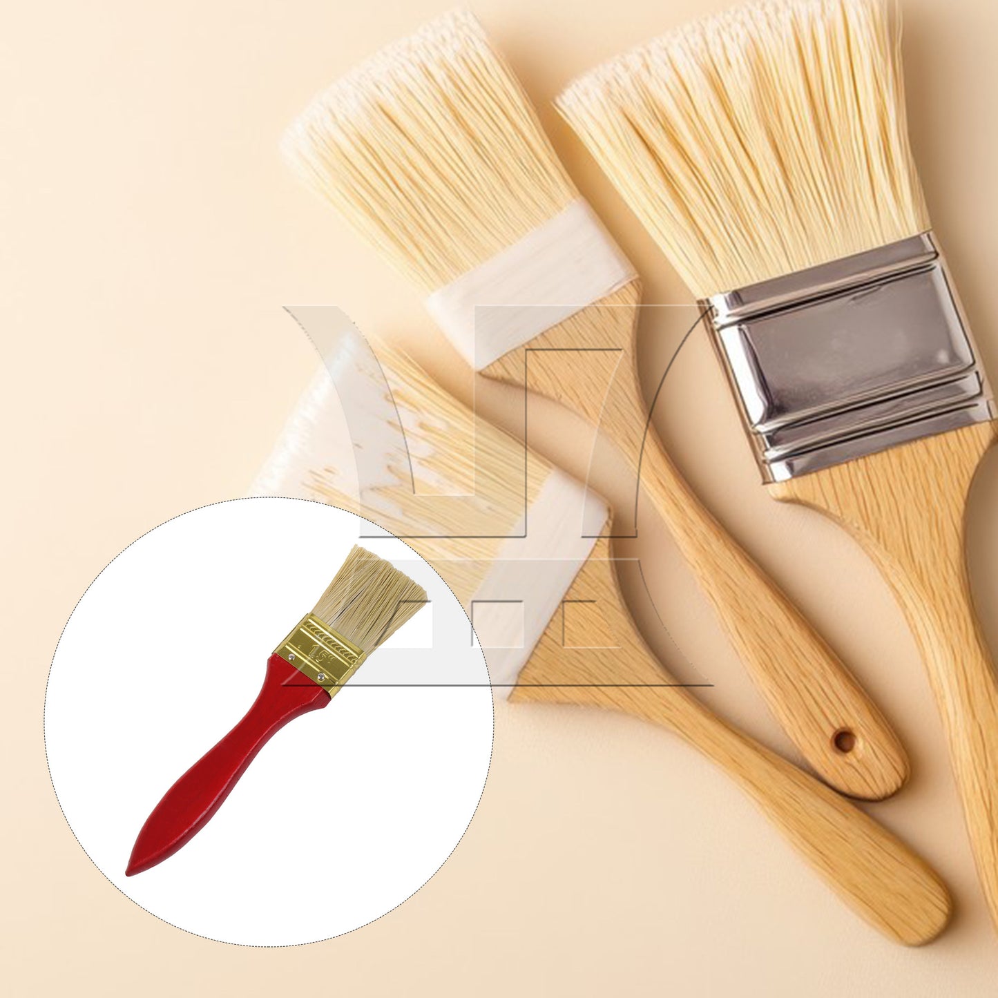 BQLZR Painting Brush for Interior Exterior w/ Mahogany Wood Handle 1 1/2 Inch Width