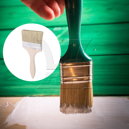 BQLZR Professional Flat Paint Brush for Acrylic 4 Inch Width w/ Thin Wooden Handle