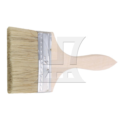 BQLZR Professional Flat Paint Brush for Acrylic 4 Inch Width w/ Thin Wooden Handle