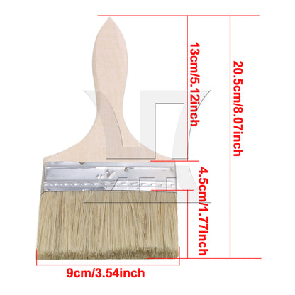 BQLZR Professional Flat Paint Brush for Acrylic 4 Inch Width w/ Thin Wooden Handle