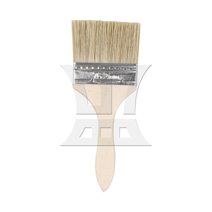 BQLZR 3 inch Wood color Paint Chip Brushes with Natural Thin Wooden Handle