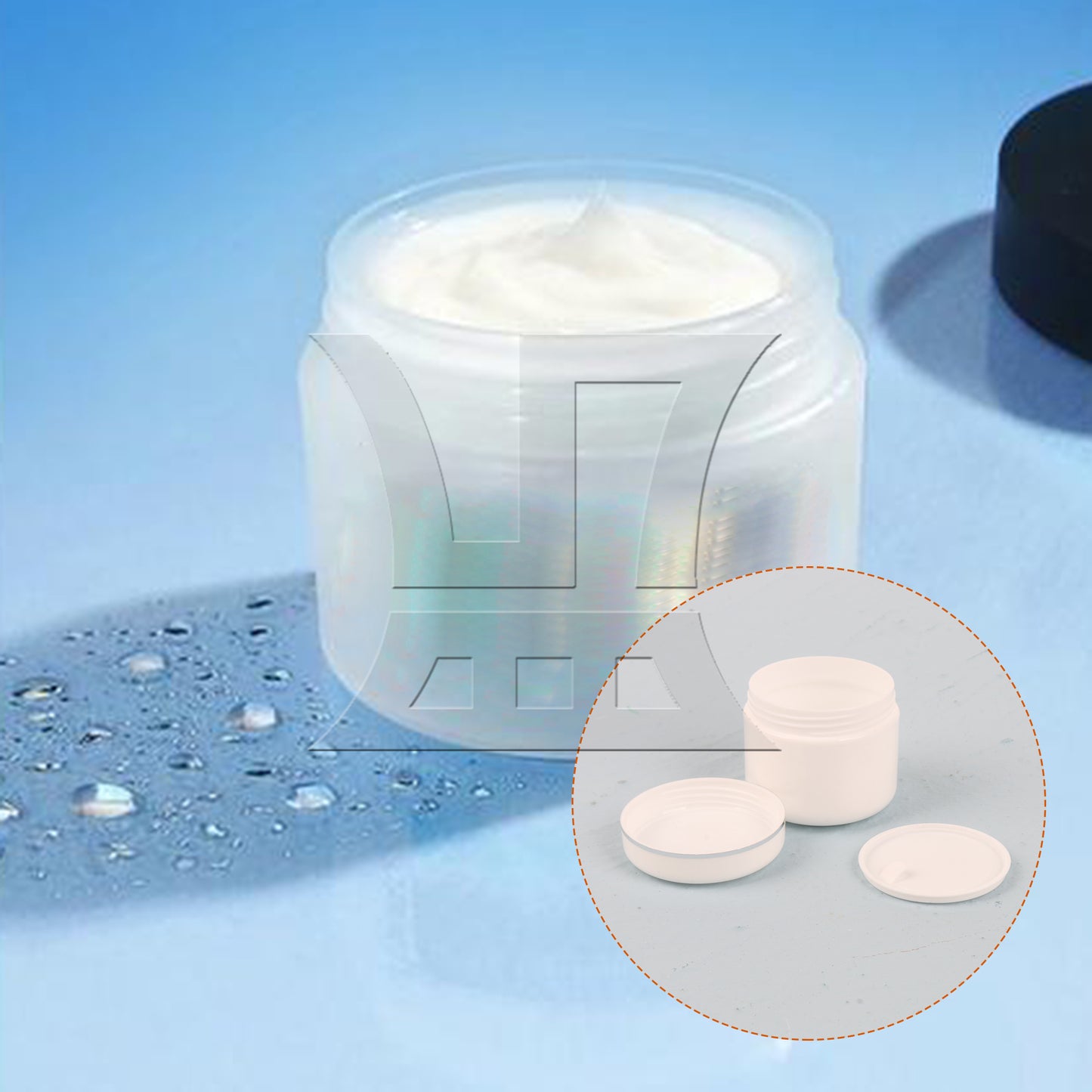 BQLZR 30g Clear Plastic Pot Jars with Lids Round Travel Creams Containers White
