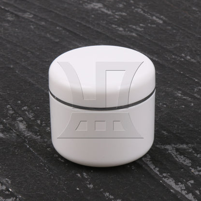 BQLZR 30g Clear Plastic Pot Jars with Lids Round Travel Creams Containers White