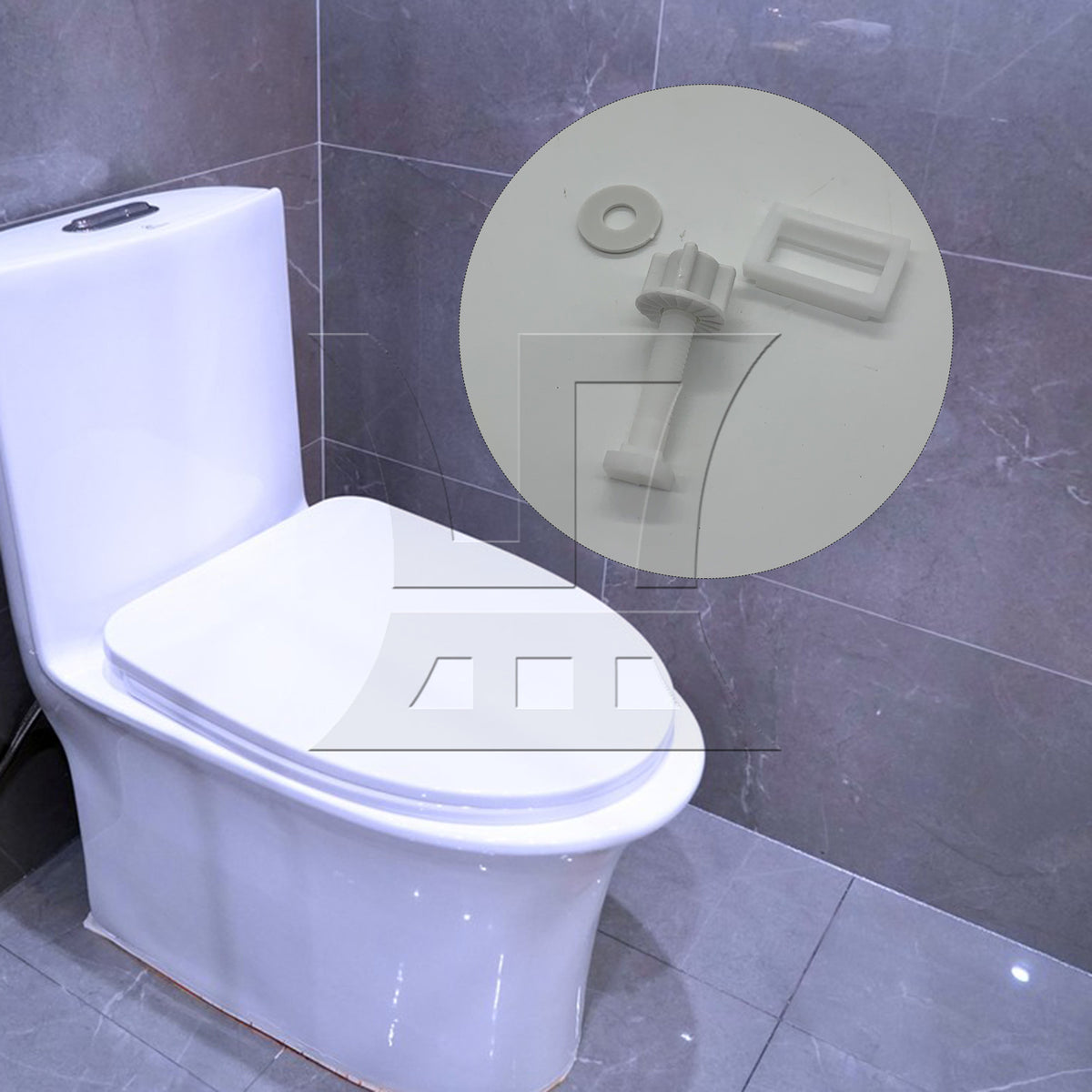 BQLZR 1pc Plastic Toilet Seat Screws Replacement 3.9x2.4cm White Toilet Seat Cover Accessories