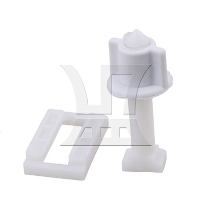 BQLZR 1pc Plastic Toilet Seat Screws Replacement 3.9x2.4cm White Toilet Seat Cover Accessories