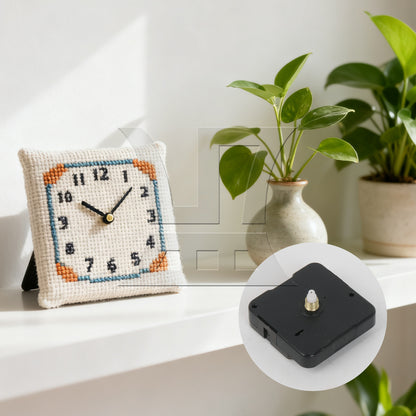BQLZR 1pc Wall Clock Movement Black for Cross Stitch Clock