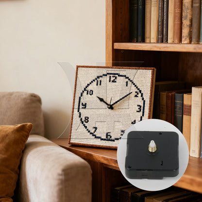 BQLZR 1pc Wall Clock Movement Black for Cross Stitch Clock