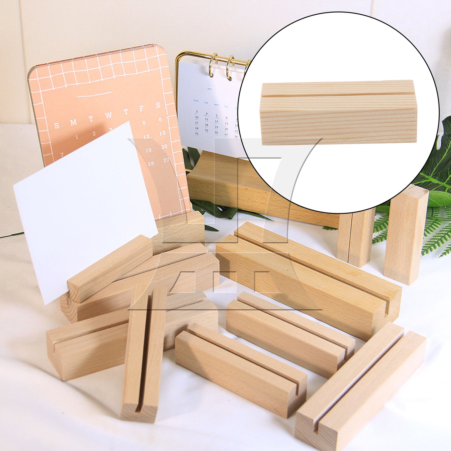 BQLZR Wood Card Holder for Home Photo and Picture Stand 2.75" x 1.06" x 0.71"