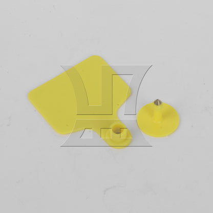 BQLZR 1pc Cow Ear Sign 6cm x 7.3cm Yellow for farm ranches