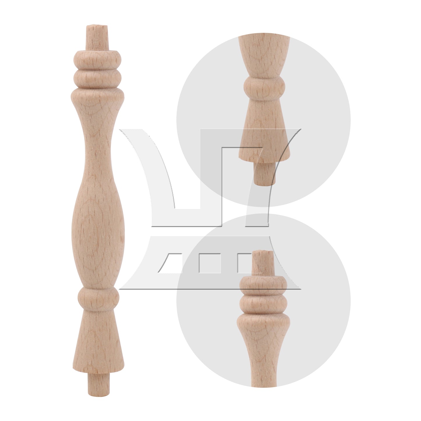 BQLZR Wooden Baluster Spindles Cabinet Accessories 5.31 inch for Furniture