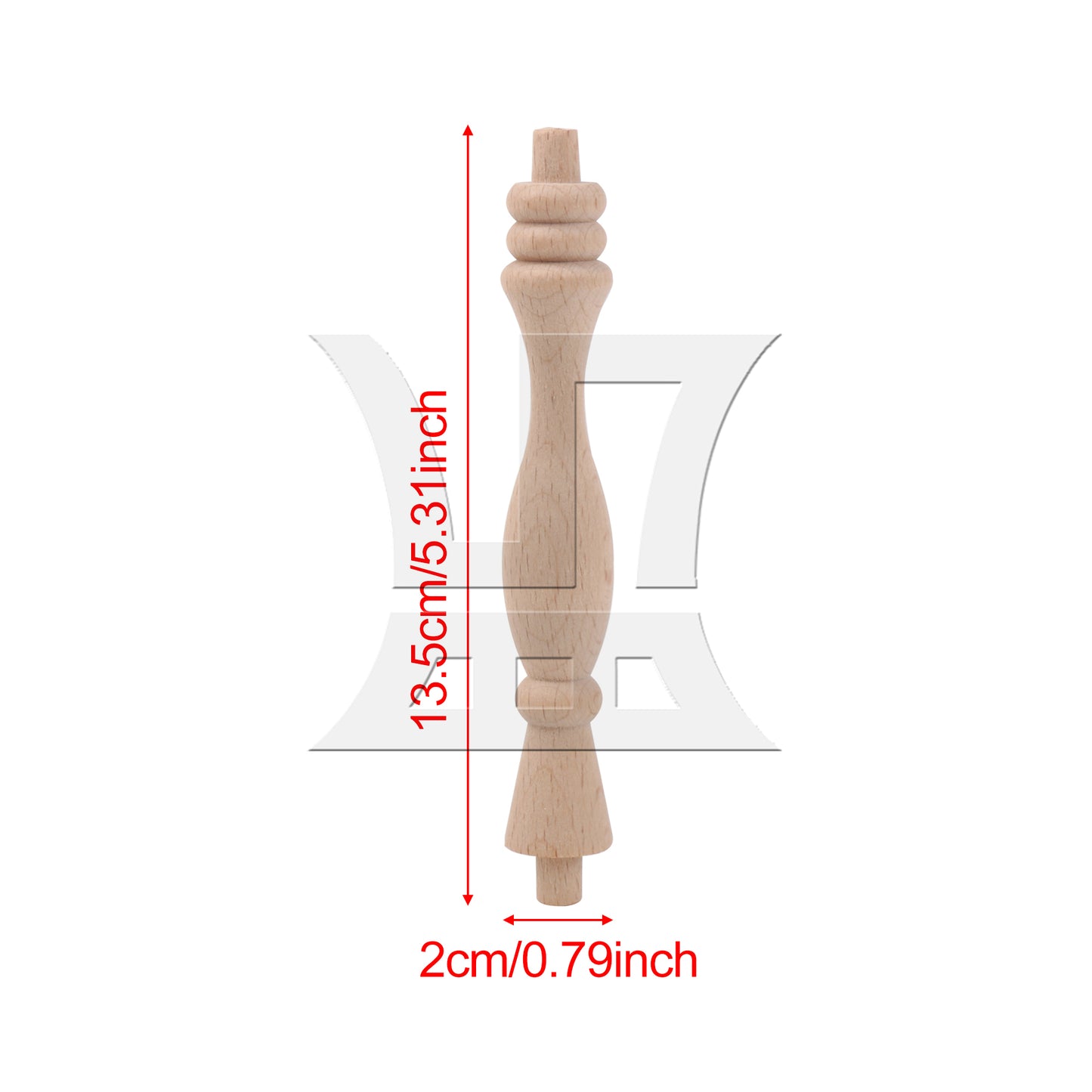 BQLZR Wooden Baluster Spindles Cabinet Accessories 5.31 inch for Furniture