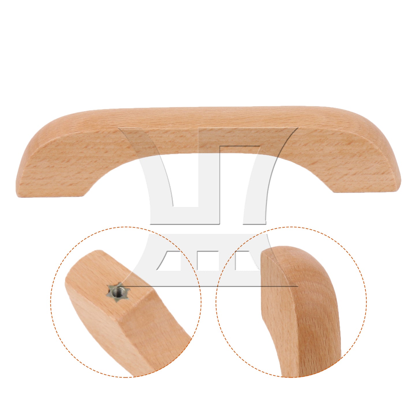 BQLZR Wood Furniture Pull Closet Drawer Knob 3.78" Hole Spacing for DIY Repair Part