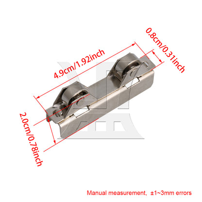 BQLZR 1pc Sliding Door Track Glass Pulley 8mm with Bearing for Wardrobe Door Double Pulleys Cabinet Door Double Pulleys