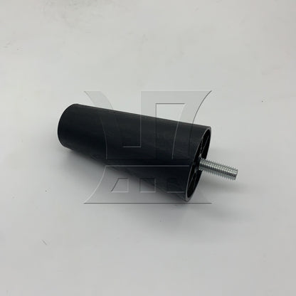 BQLZR 1pc Plastic Cylinder Sofa Foot With Screw 60x38x120mm Black Machine Electrical Plastic Foot Mat