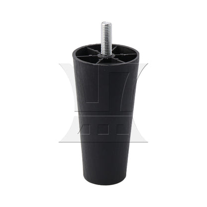 BQLZR 1pc Plastic Cylinder Sofa Foot With Screw 60x38x120mm Black Machine Electrical Plastic Foot Mat