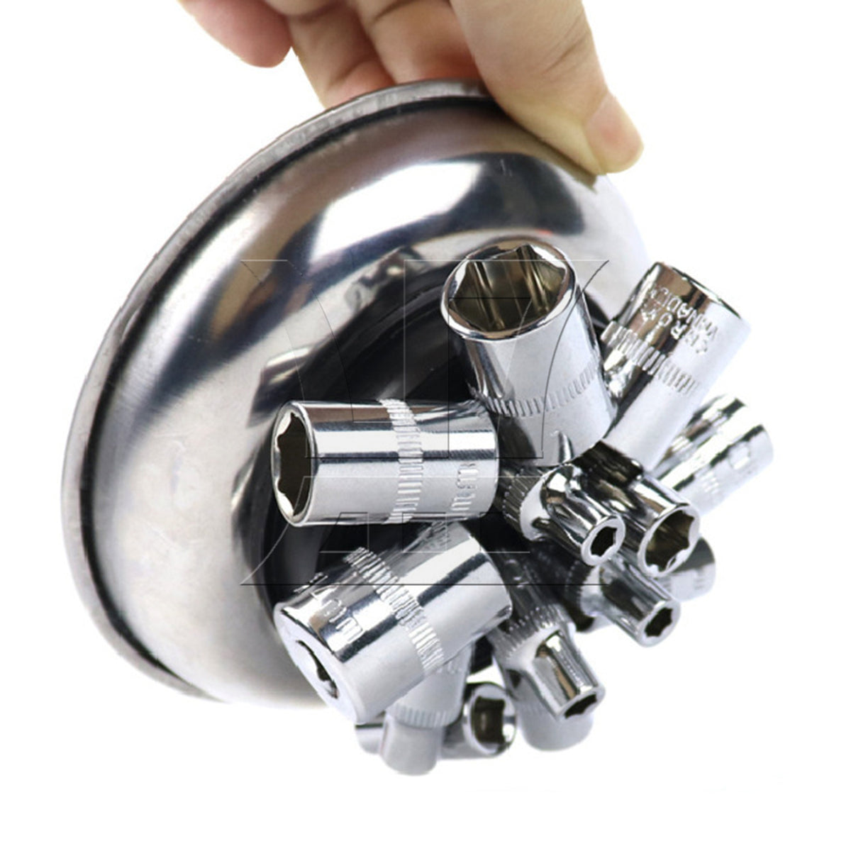BQLZR 3 Piece Round Magnetic Parts Tray for Socket Screw & Nuts 3 inch 4 inch 6 inch