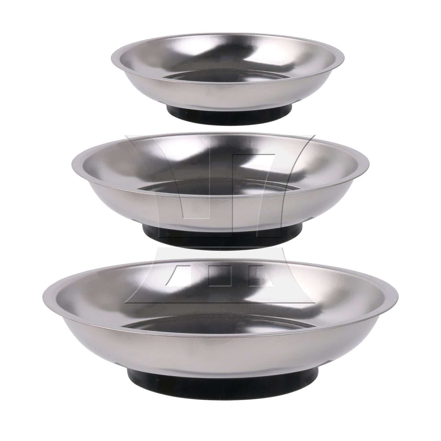 BQLZR 3 Piece Round Magnetic Parts Tray for Socket Screw & Nuts 3 inch 4 inch 6 inch