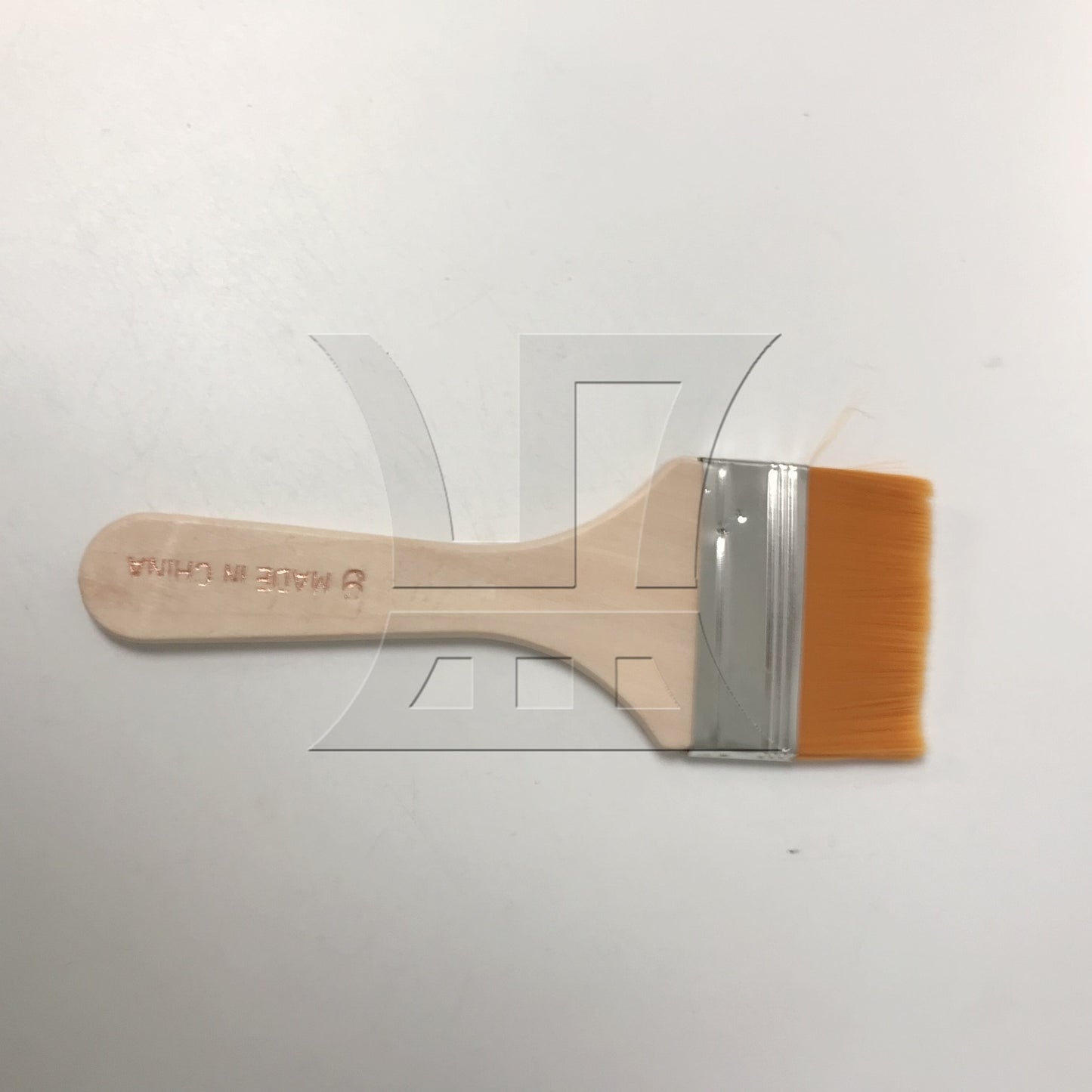 BQLZR Flat Paint Brush w/ Thin Wood Handle for Painting Furniture 2.5 Inch Yellow