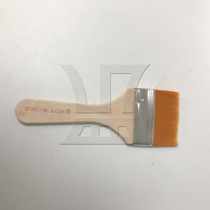 BQLZR Flat Paint Brush w/ Thin Wood Handle for Painting Furniture 2.5 Inch Yellow