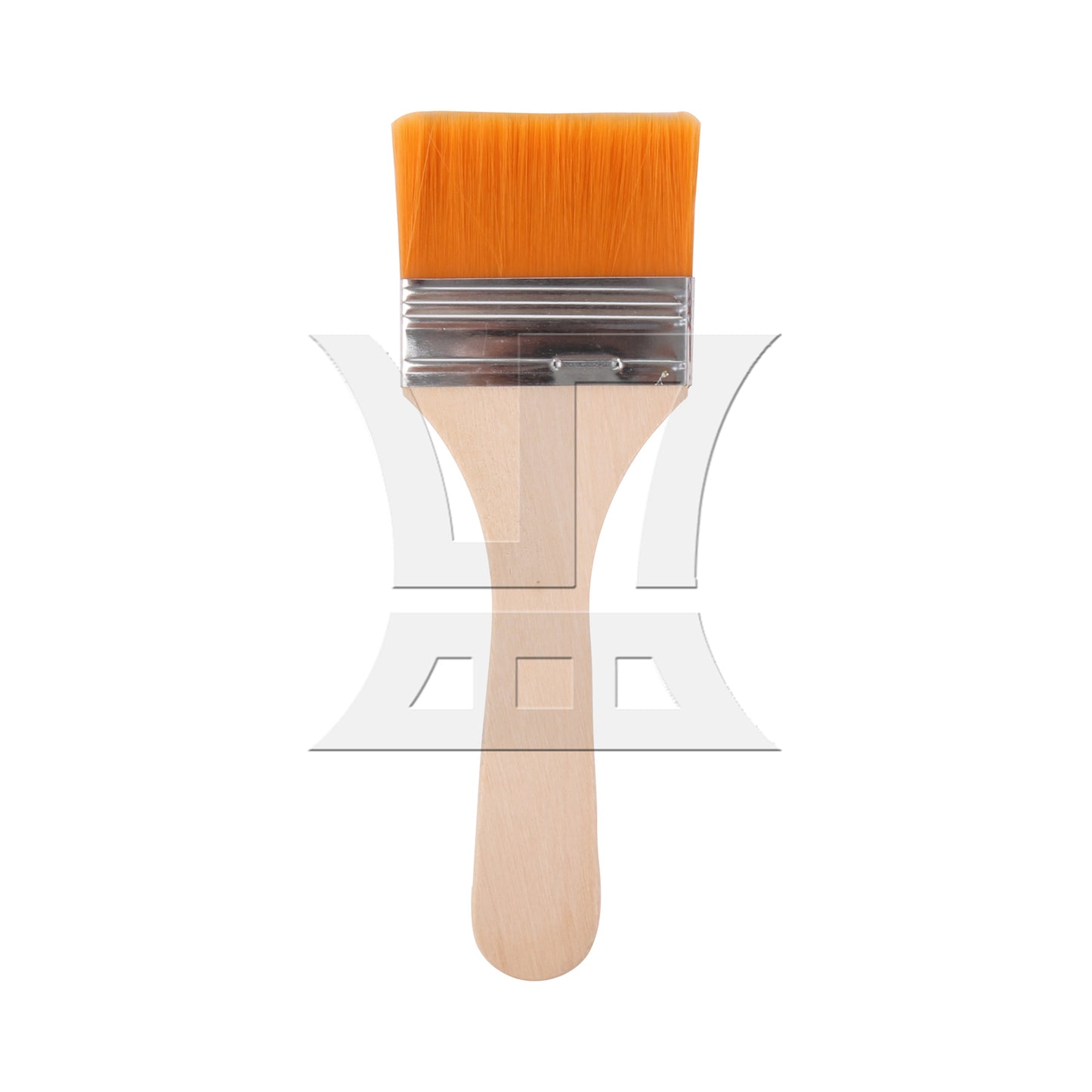 BQLZR Flat Paint Brush w/ Thin Wood Handle for Painting Furniture 2.5 Inch Yellow