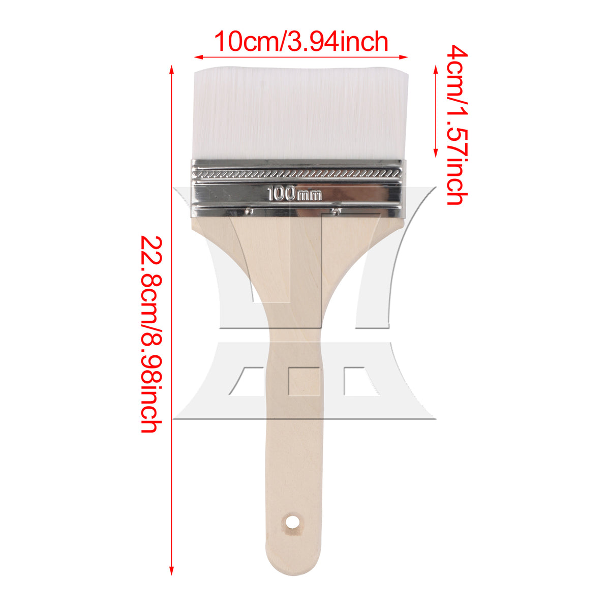 BQLZR 1pc Soft Bristle Paint Brushes 4 Inches Wide Bristle for Wall Graffiti, Large Area Coloring